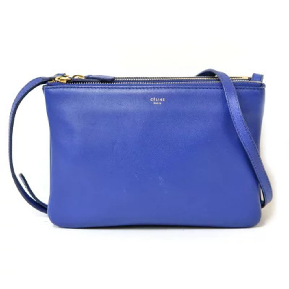 Celine Trio Shoulder Bag Blue